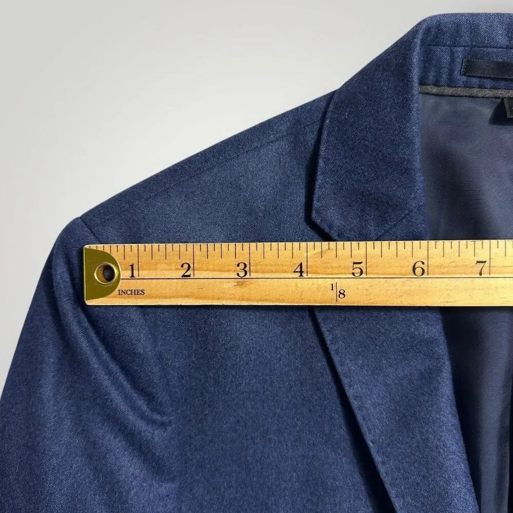 J.CREW Ludlow Navy Blazer Sport Coat 2-Button Suit Jacket 34S Italian FleeceWool
